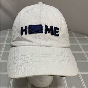 NWT State Of Mine Home North Dakota Navy on White Cotton Twill Hat Relaxed Fit